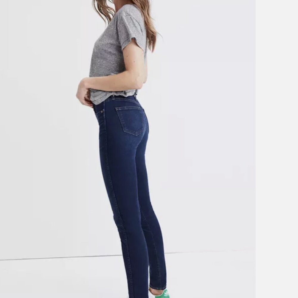 Madewell 10" High-Rise Skinny Jeans - Hayes Wash / Blue  Style F4684 Size 30 - Picture 2 of 14